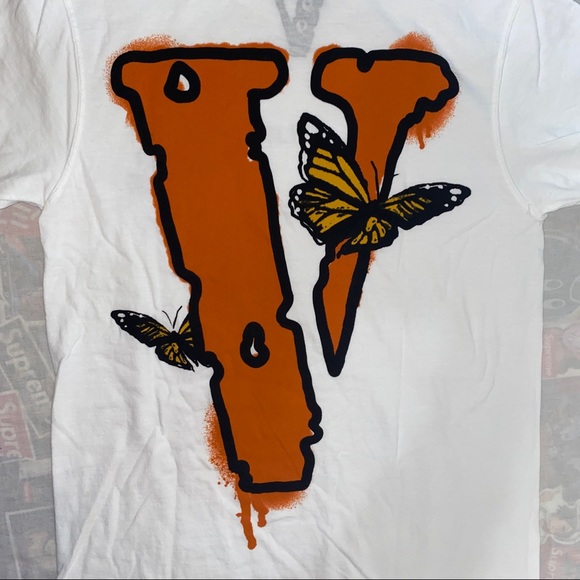 Vlone Legends Never Die T-Shirt Size Small VLONE Butterfly Tee NEW - Picture 2 of 10
